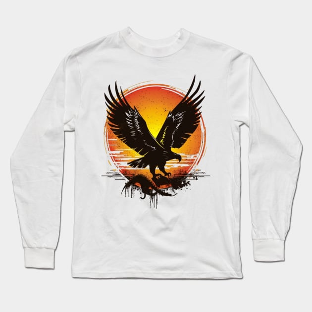 An intense moment captured as an eagle Long Sleeve T-Shirt by designe stor 